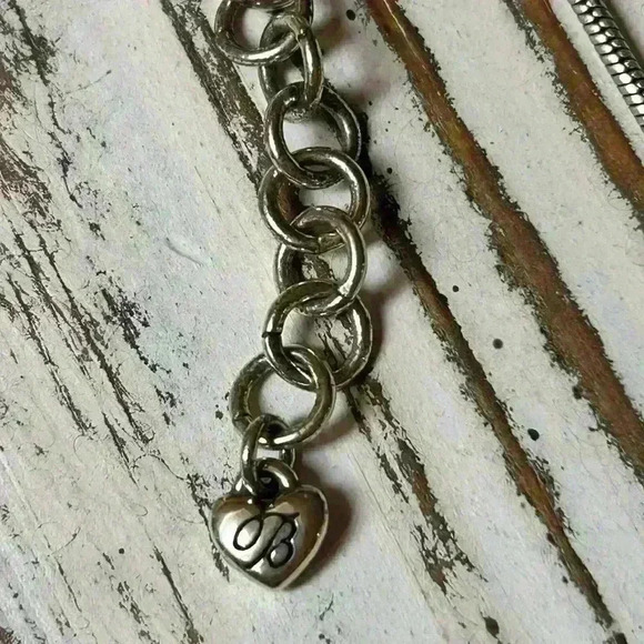 Brighton *Retired* Etched Silver Statement Necklace - Picture 7 of 8